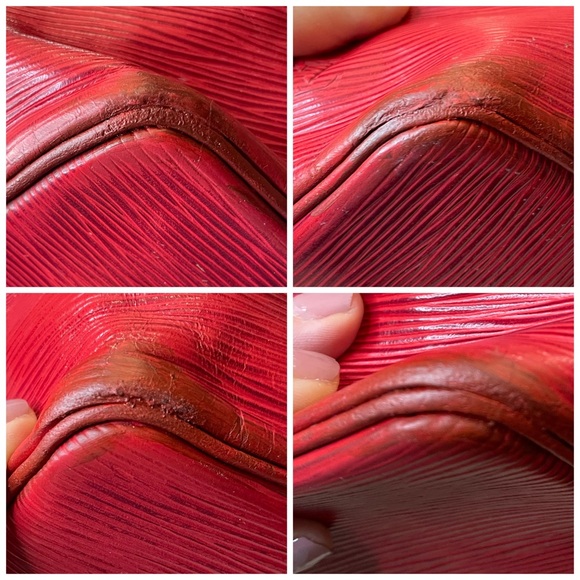 Louis Vuitton Red EPI Noe MM Bucket Bag - Picture 9 of 16